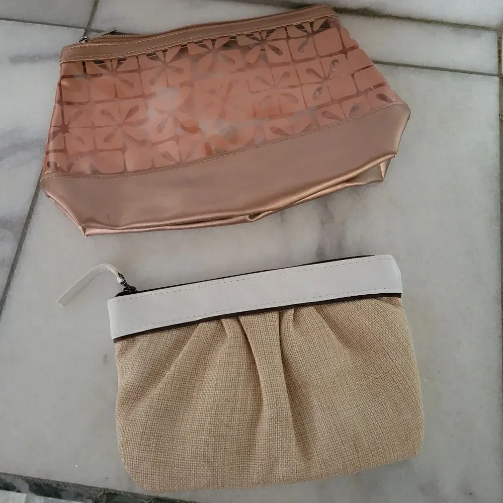 Mary Kay Clinique Cosmetics Makeup Bag Lot of 2